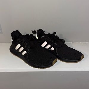 Addidas black running shoes.